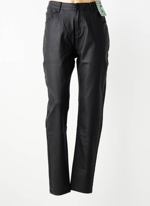 Pantalon slim tissage enduit taille normale noir S.QUISE femme