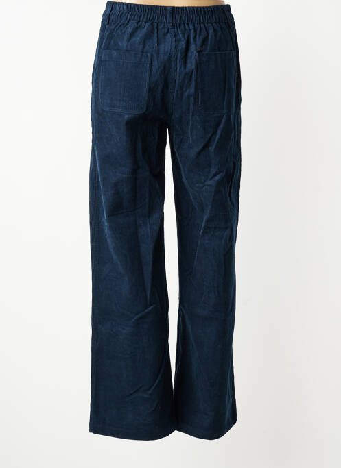 Pantalon large fermeture zippée sous rabat boutonné taille normale bleu MOLLY BRACKEN femme