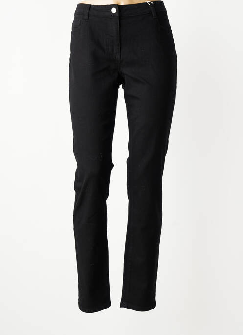Jeans coupe slim stretch taille normale noir C'EST BEAU LA VIE femme