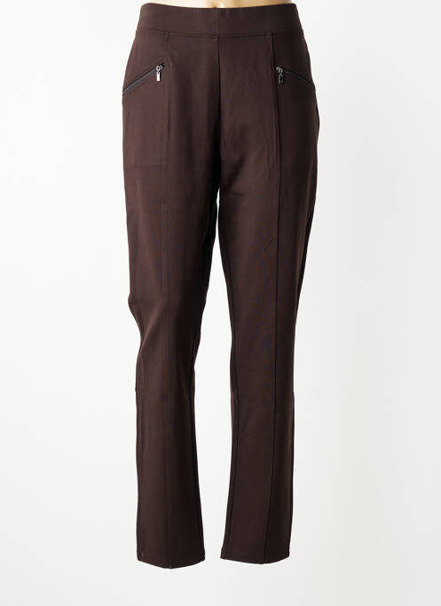 Pantalon slim taille élastique taille normale marron MICHA femme