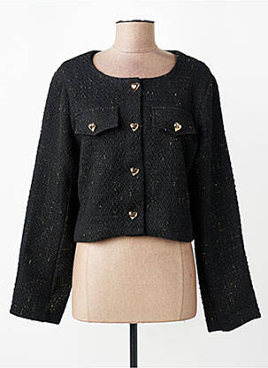 Veste casual col rond noir MOLLY BRACKEN femme