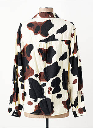 Chemisier coupe cintrée manches longues marron B.YOUNG femme