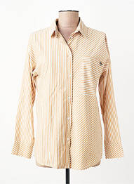 Chemisier coupe cintrée manches longues beige C'EST BEAU LA VIE femme