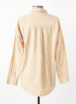 Chemisier coupe cintrée manches longues beige C'EST BEAU LA VIE femme