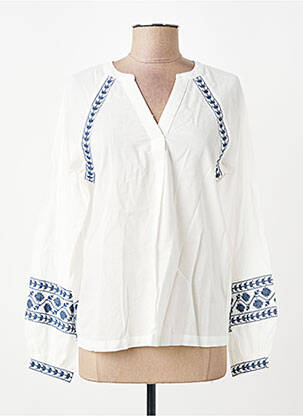 Blouse manches longues manches longues blanc B.YOUNG femme