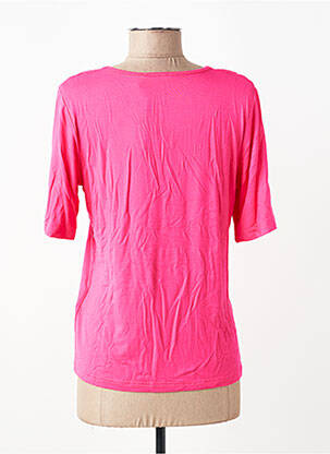 T-shirt col v manches courtes rose MICHA femme