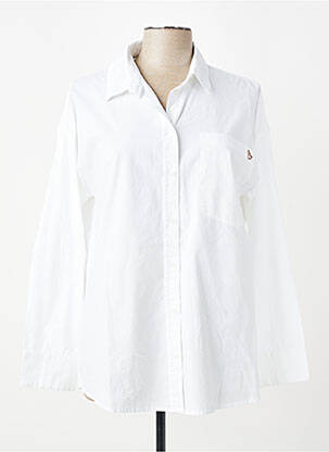 Chemisier coupe droite manches longues blanc C'EST BEAU LA VIE femme