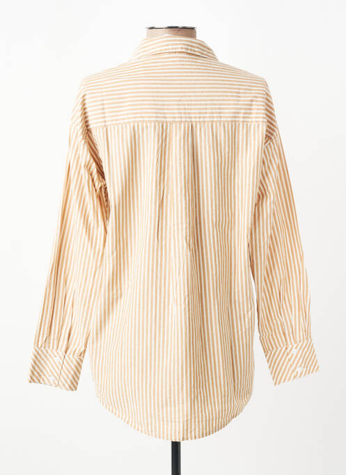 Chemisier coupe cintrée manches longues beige C'EST BEAU LA VIE femme
