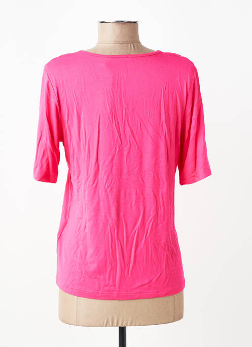 T-shirt col v manches courtes rose MICHA femme