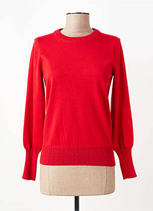 Pull stretch manches longues rouge MICHA femme
