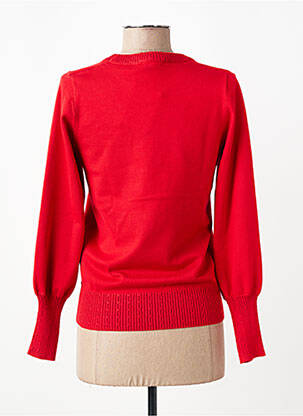 Pull stretch manches longues rouge MICHA femme