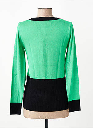 Pull col v manches longues vert MARBLE femme
