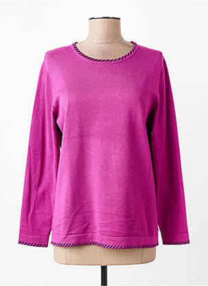 Pull coupe cintrée manches longues violet MICHA femme
