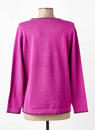 Pull coupe cintrée manches longues violet MICHA femme