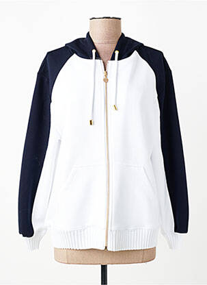 Veste casual col rond bleu MICHA femme
