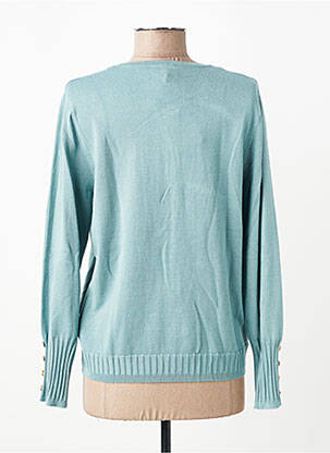 Gilet manches longues stretch bleu MARBLE femme