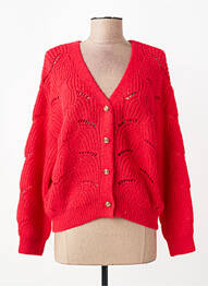 Gilet manches longues coupe cintrée rouge MOLLY BRACKEN femme