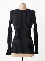 Top stretch manches longues noir C'EST BEAU LA VIE femme