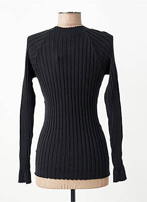 Top stretch manches longues noir C'EST BEAU LA VIE femme