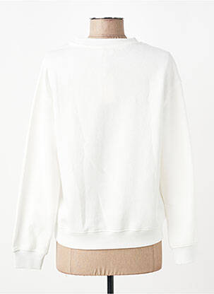 Sweat-shirt stretch manches longues blanc C'EST BEAU LA VIE femme