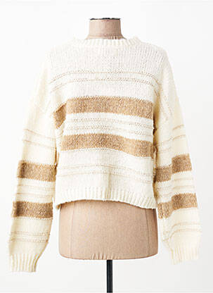 Pull stretch manches longues beige MOLLY BRACKEN femme
