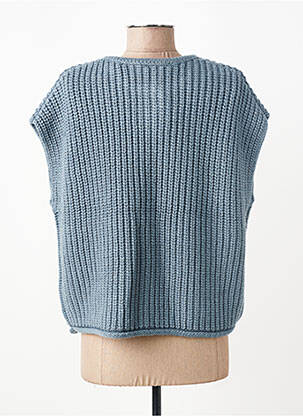 Gilet manches courtes coupe droite bleu B.YOUNG femme