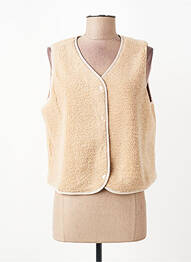 Veste casual coupe droite beige LILI SIDONIO femme