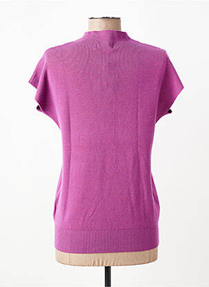 Pull stretch manches courtes violet MOLLY BRACKEN femme