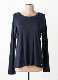 T-shirt manches longues manches longues bleu C'EST BEAU LA VIE femme