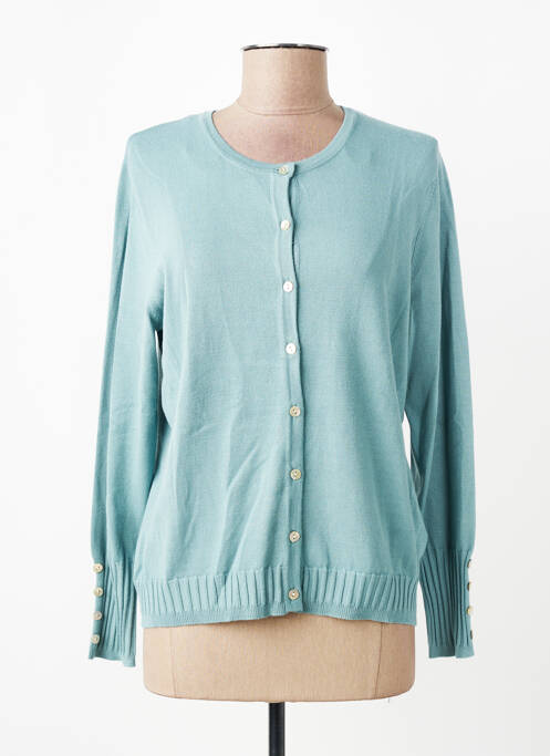 Gilet manches longues stretch bleu MARBLE femme