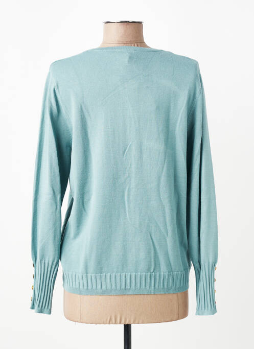 Gilet manches longues stretch bleu MARBLE femme