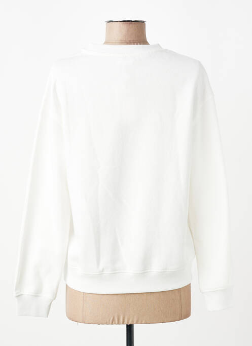 Sweat-shirt stretch manches longues blanc C'EST BEAU LA VIE femme