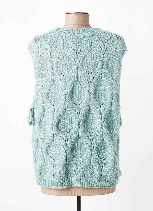 Pull col v sans manche bleu MOLLY BRACKEN femme