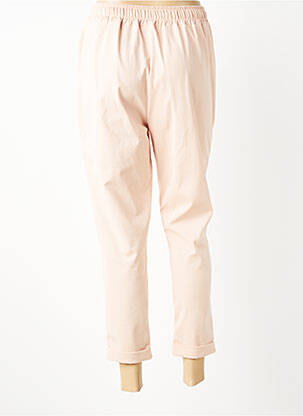 Pantalon 7/8 taille élastique taille normale rose JOLIFLY & JUSTINE Y femme