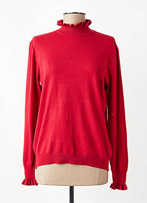 Pull stretch manches longues rouge FENU femme