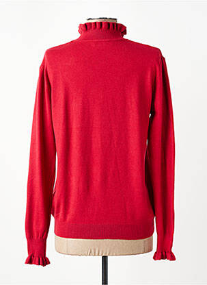 Pull stretch manches longues rouge FENU femme