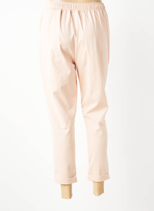 Pantalon 7/8 taille élastique taille normale rose JOLIFLY & JUSTINE Y femme