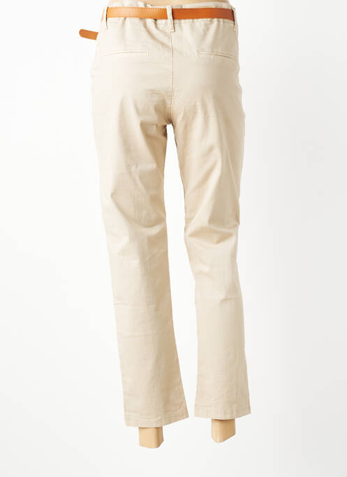 Pantalon chino tissage popeline taille normale beige LA PETITE NÎMOISE femme
