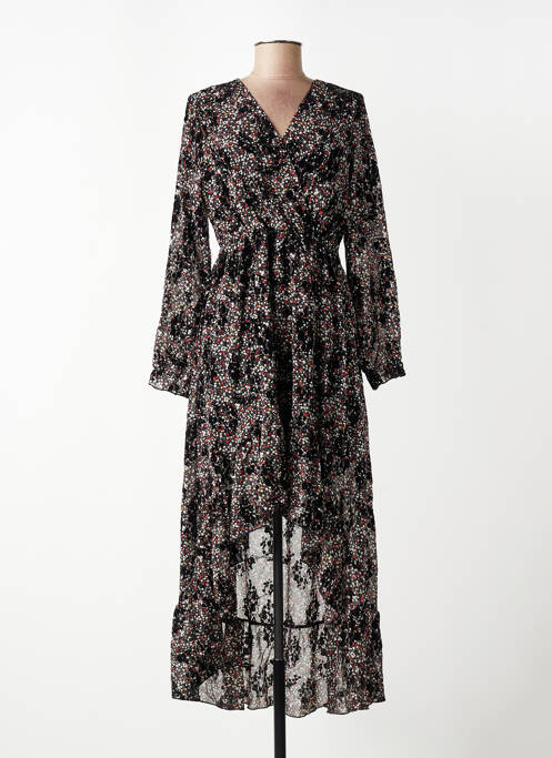 Robe longue manches longues manches longues noir ARCHIE LOVE femme
