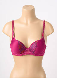 Soutien-gorge effet matière satinée haut soutien-gorge push-up rouge CHANTELLE femme