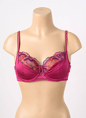 Soutien-gorge effet matière satinée haut soutien-gorge emboitant rouge CHANTELLE femme