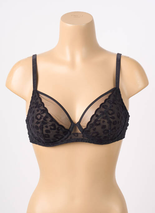 Soutien-gorge broderie haut soutien-gorge emboitant noir CHANTELLE femme