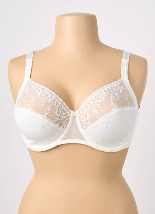 Soutien-gorge broderie haut soutien-gorge emboitant beige CHANTELLE femme