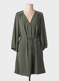 Robe courte manches longues manches longues vert RENATTO BENE femme