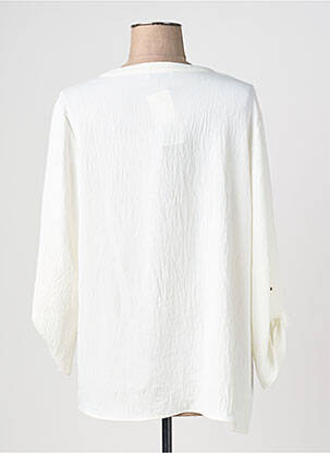 Blouse légère et transparente manches 3/4 beige RENATTO BENE femme