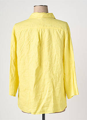 Chemisier tissage crêpe manches 3/4 jaune BARBARA LEBEK femme