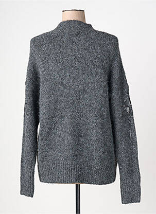 Pull tissage chiné manches longues gris JUBYLEE femme
