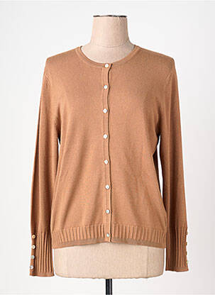Gilet manches longues stretch marron MARBLE femme