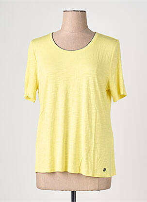 T-shirt stretch manches courtes jaune BARBARA LEBEK femme