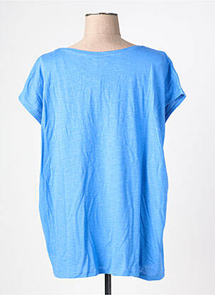 T-shirt coupe droite manches courtes bleu C'EST BEAU LA VIE femme
